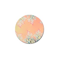 Peach Spring Frost On Flowers Fractal Golf Ball Marker by Artist4God