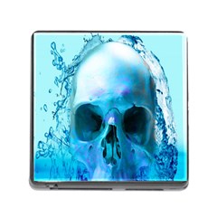 Skull In Water Memory Card Reader With Storage (square) by icarusismartdesigns