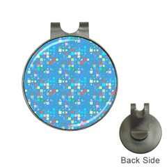 Colorful Squares Pattern Golf Ball Marker Hat Clip