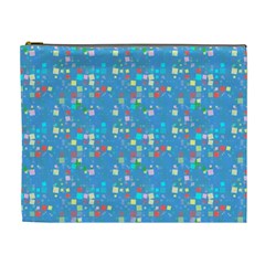 Colorful Squares Pattern Cosmetic Bag (xl)