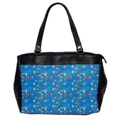 Colorful Squares Pattern Oversize Office Handbag (one Side) by LalyLauraFLM