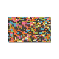 Colorful Pixels Sticker (rectangular)