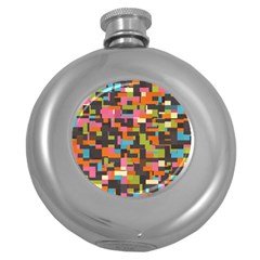 Colorful Pixels Hip Flask (5 Oz)