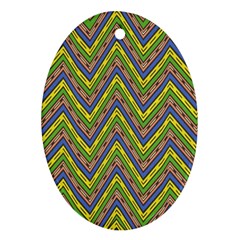 Zig Zag Pattern Ornament (oval)