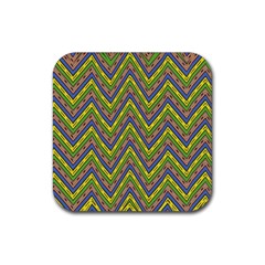 Zig Zag Pattern Rubber Square Coaster (4 Pack)