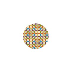 Colorful Rhombus Pattern 1  Mini Button