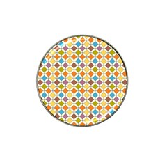 Colorful Rhombus Pattern Hat Clip Ball Marker (10 Pack) by LalyLauraFLM