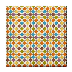 Colorful Rhombus Pattern Face Towel by LalyLauraFLM
