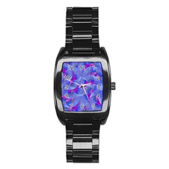 Abstract Deco Digital Art Pattern Stainless Steel Barrel Watch by dflcprints