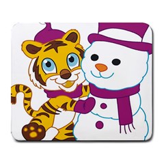 Winter Time Zoo Friends   004 Large Mouse Pad (rectangle) by Colorfulart23