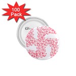 Swastika With Birds Of Peace Symbol 1.75  Button (100 pack)