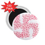 Swastika With Birds Of Peace Symbol 2.25  Button Magnet (100 pack)