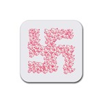 Swastika With Birds Of Peace Symbol Drink Coaster (Square)