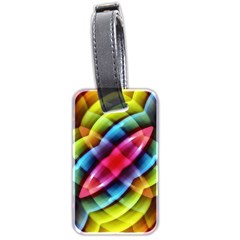 Multicolored Abstract Pattern Print Luggage Tag (two Sides) by dflcprints