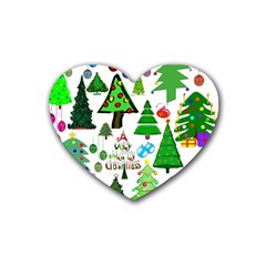 Oh Christmas Tree Drink Coasters 4 Pack (heart)  by StuffOrSomething