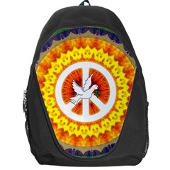 Psychedelic Peace Dove Mandala Backpack Bag