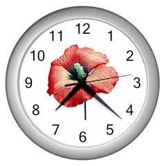 Your Flower Perfume Wall Clock (silver) by dflcprints