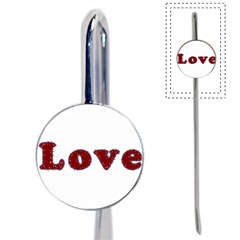 Love Typography Text Word Bookmark by dflcprints