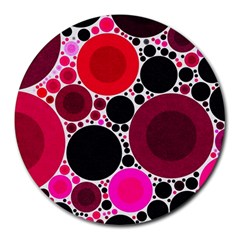 Retro Polka Dot  8  Mouse Pad (round) by OCDesignss