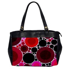 Retro Polka Dot  Oversize Office Handbag (one Side) by OCDesignss