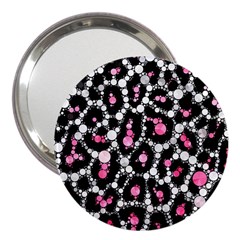 Pink Cheetah Bling 3  Handbag Mirror by OCDesignss