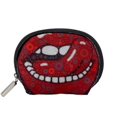 Yummy Red Lips Accessory Pouch (small) by OCDesignss