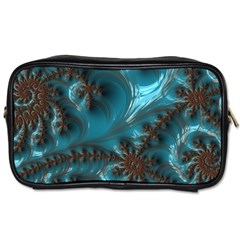 Glossy Turquoise  Travel Toiletry Bag (one Side) by OCDesignss