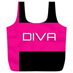 Diva Hot Pink Reusable Bag (xl) by OCDesignss