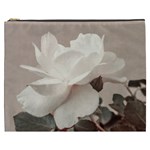 White Rose Vintage Style Photo in Ocher Colors Cosmetic Bag (XXXL) Front