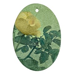 Yellow Rose Vintage Style  Oval Ornament by dflcprints