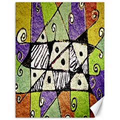 Multicolored Tribal Print Abstract Art Canvas 12  X 16  (unframed) by dflcprints