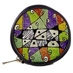 Multicolored Tribal Print Abstract Art Mini Makeup Case Back