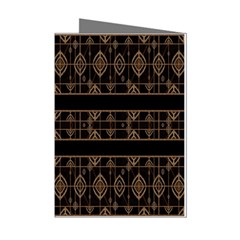 Dark Geometric Abstract Pattern Mini Greeting Card (8 Pack) by dflcprints