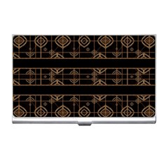 Dark Geometric Abstract Pattern Business Card Holder by dflcprints