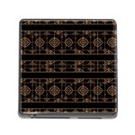 Dark Geometric Abstract Pattern Memory Card Reader with Storage (Square) Front