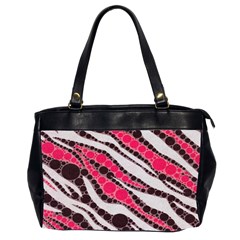 Red Zebra Bling  Oversize Office Handbag (two Sides) by OCDesignss