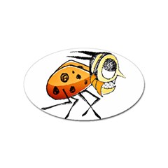 Funny Bug Running Hand Drawn Illustration Sticker 10 Pack (oval) by dflcprints