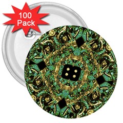 Luxury Abstract Golden Grunge Art 3  Button (100 Pack) by dflcprints