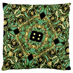 Luxury Abstract Golden Grunge Art Large Cushion Case (single Sided)  by dflcprints