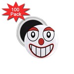 Happy Clown Cartoon Drawing 1.75  Button Magnet (100 pack)