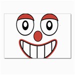 Happy Clown Cartoon Drawing Postcards 5  x 7  (10 Pack)