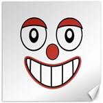 Happy Clown Cartoon Drawing Canvas 12  x 12  (Unframed)