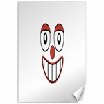 Happy Clown Cartoon Drawing Canvas 24  x 36  (Unframed)