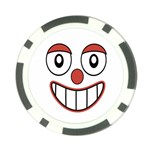 Happy Clown Cartoon Drawing Poker Chip