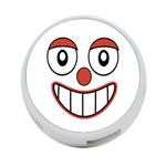 Happy Clown Cartoon Drawing 4-Port USB Hub (Two Sides) Back