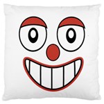 Happy Clown Cartoon Drawing Large Cushion Case (Two Sided) 