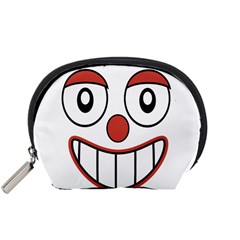 Happy Clown Cartoon Drawing Accessory Pouch (small) by dflcprints