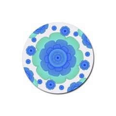 Retro Style Decorative Abstract Pattern Drink Coaster (round) by dflcprints