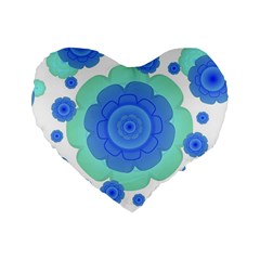 Retro Style Decorative Abstract Pattern 16  Premium Flano Heart Shape Cushion  by dflcprints