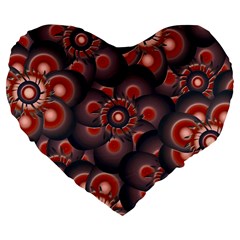 Modern Floral Decorative Pattern Print 19  Premium Flano Heart Shape Cushion by dflcprints